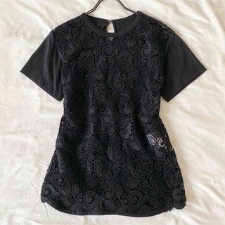 N°21 - N°21 レース カットソー Tシャツ 36 ブラック 黒