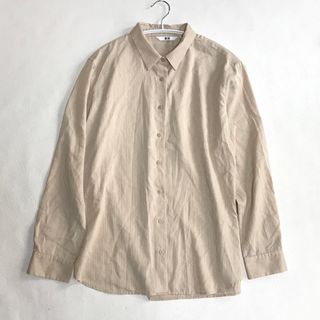 ユニクロ(UNIQLO)の【UNIQLO】レディース  ストライプ 長袖 ブラウス  Lサイズ(シャツ/ブラウス(長袖/七分))