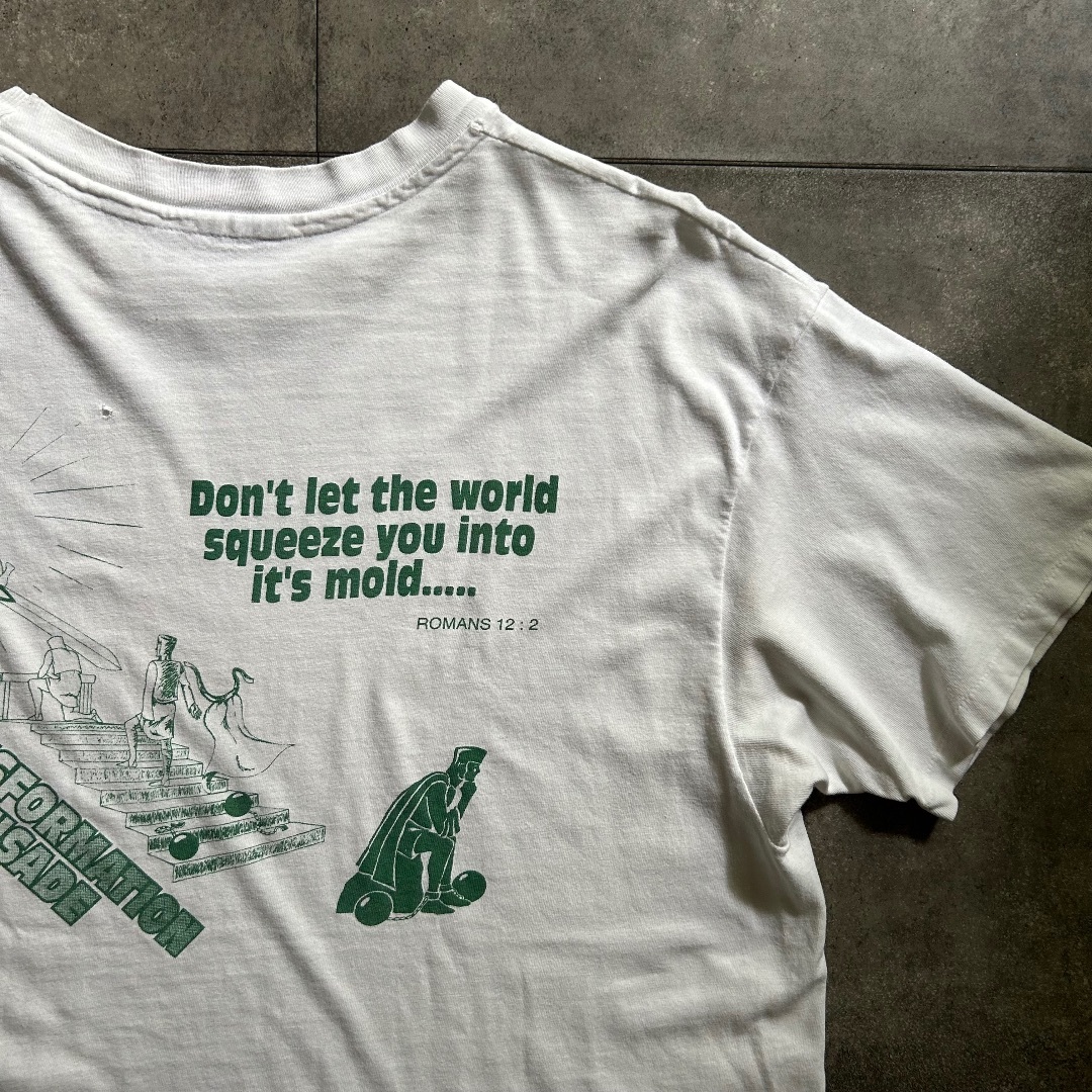 vintage 80s 90s print T-shirt Hanes MADE IN USAプリント T