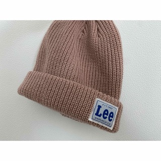 リー(Lee)のLee 帽子 ピンク系　キッズ　ニット帽(帽子)