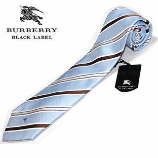 バーバリーブラックレーベル(BURBERRY BLACK LABEL)の新品 日本製 バーバリーブラックレーベル ストライプ柄 ネクタイ レジメンタル(ネクタイ)