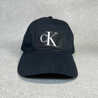 カルバンクライン(Calvin Klein)のカルバンクラインジーンズ キャップ 帽子 ckロゴ刺繍 ブラッ 黒 ♫(キャップ)