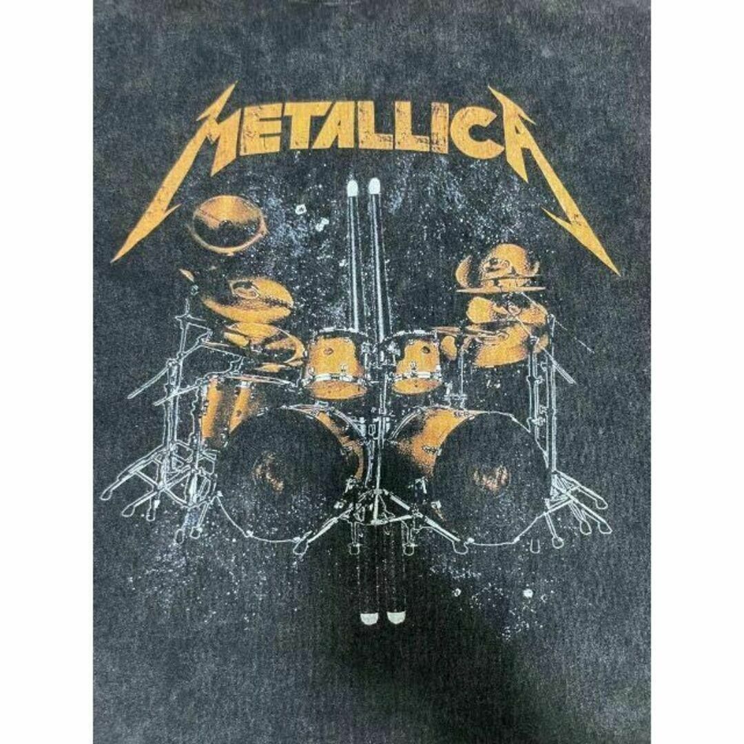 メタリカ　METALLICA　ドラム　ロック　バンド　Tシャツ　L　ブラック メンズのトップス(Tシャツ/カットソー(半袖/袖なし))の商品写真