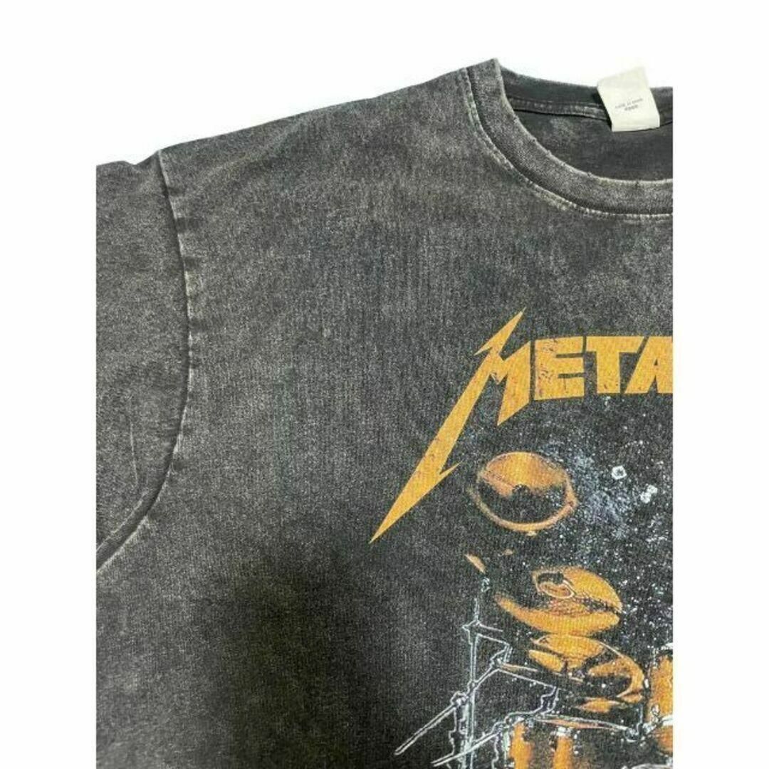 メタリカ　METALLICA　ドラム　ロック　バンド　Tシャツ　L　ブラック メンズのトップス(Tシャツ/カットソー(半袖/袖なし))の商品写真