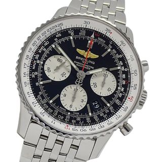 ブライトリング(BREITLING)のブライトリング BREITLING ナビタイマー01 AB0120 時計 メンズ ブランド クロノグラフ 自動巻き AT ステンレス SS シルバー ブラック 磨き済み 【中古】(腕時計(アナログ))