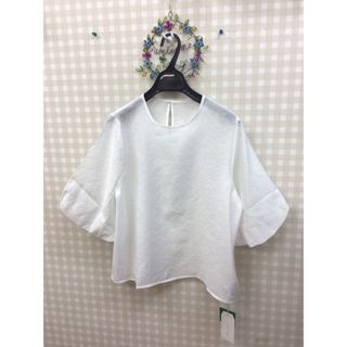 セレクトモカ(SELECT MOCA)の【未使用】select mocaボリュームスリーブシアーシャツ(シャツ/ブラウス(半袖/袖なし))