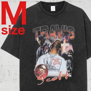 トラヴィススコット　TRAVIS SCOTT　半袖　Tシャツ　ブラック　Mサイズ(Tシャツ/カットソー(半袖/袖なし))