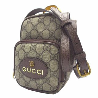 グッチ(Gucci)の【新品】グッチ ショルダーバッグ GUCCI ネオ ヴィンテージ GGスプリーム PVC 斜め掛け ミニバッグ 658556 (ベージュ系×ブラウン系) ブティックライン レディース(ショルダーバッグ)