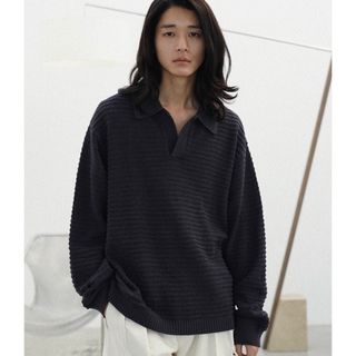 リドム(LIDNM)の早い者勝ち！WYM MELANGE SKIPPER KNIT POLO(ニット/セーター)