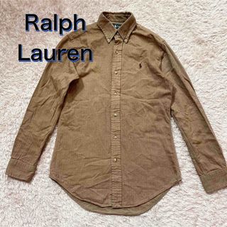 Ralph Lauren - ラルフローレン　コットンシャツ　ベージュ　ヘリンボーン