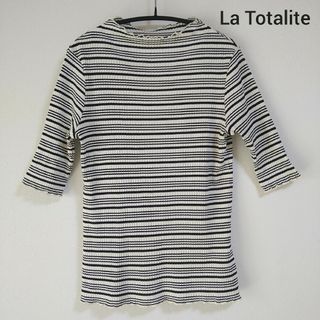 La TOTALITE - La Totalite　シャドーリブハイネック ハーフスリーブカットソー