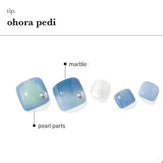 オホーラ(ohora)のohora オホーラ　ネイルシール　P Ocean Marble フット　ペディ(ネイル用品)