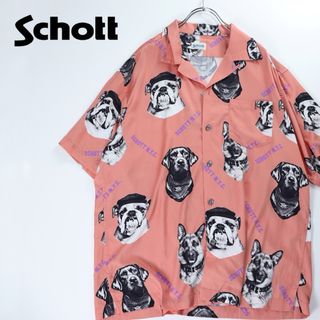 Schott ショット アロハシャツ ドッグ オープンカラーシャツ 開襟シャツ(シャツ)