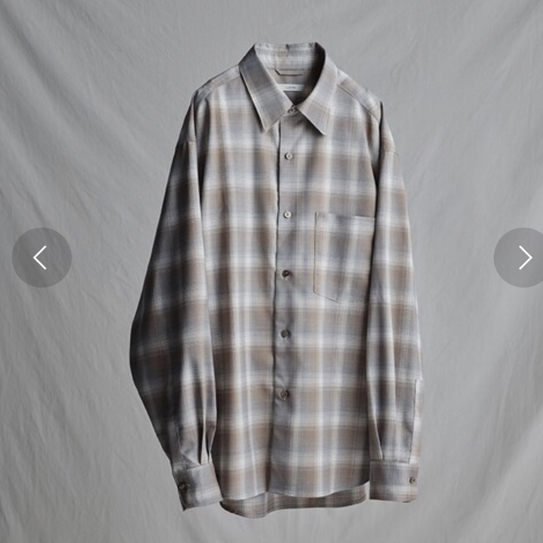 LIDNM(リドム)の早い者勝ち！リドム　VIRGIN WOOL CHECK SHIRT  メンズのトップス(シャツ)の商品写真