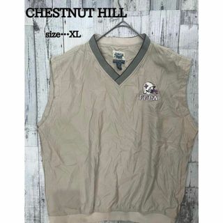 お洒落♪ CHESTNUT HILLベスト　XL ベージュ　Vネック　古着