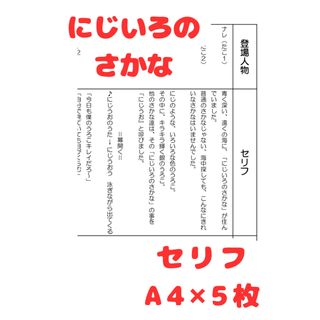 【保護者に大好評】にじいろのさかな　台本　劇　お遊戯会　発表会　 保育園(その他)