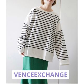 【VENCEEXCHANGE】パネルボーダーTシャツ(Tシャツ(長袖/七分))