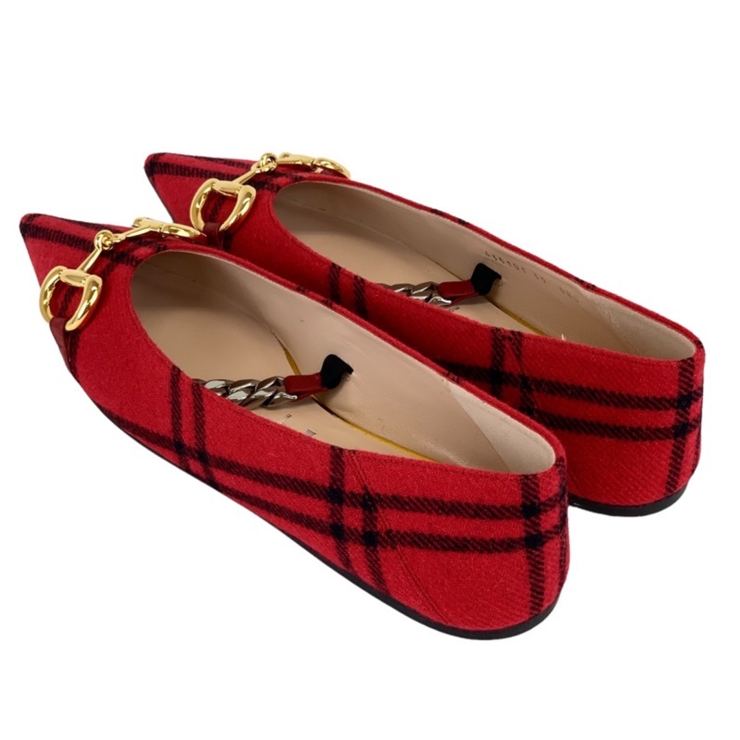 グッチ GUCCI パンプス 靴 シューズ ウール レッド 未使用 グッチ GUCCI パンプス 靴 シューズ ウール レッド 未使用