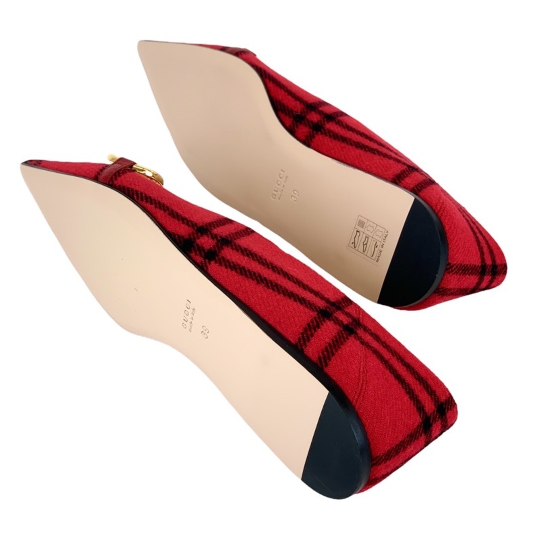 グッチ GUCCI パンプス 靴 シューズ ウール レッド 未使用 グッチ GUCCI パンプス 靴 シューズ ウール レッド 未使用