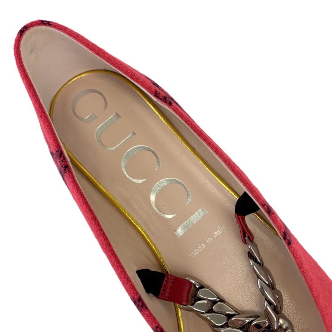 グッチ GUCCI パンプス 靴 シューズ ウール レッド 未使用 グッチ GUCCI パンプス 靴 シューズ ウール レッド 未使用