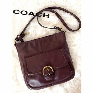 コーチ(COACH)のCOACH ショルダーバッグ レザー オールドコーチ紫斜め掛け(ショルダーバッグ)