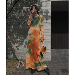 アメリヴィンテージ(Ameri VINTAGE)の【Ameri】MIRANDA TAIDAI SHEER LONG TOP(ロングワンピース/マキシワンピース)