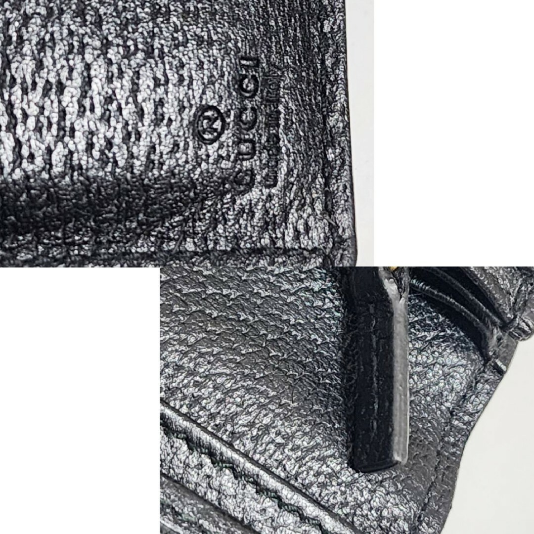 Gucci(グッチ)のグッチ GGマーモント 長財布 レザー ブラック メンズ 本革 二つ折り(中古) メンズのファッション小物(長財布)の商品写真