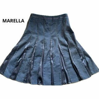 美品 MARELLA マレーラ フレア スカート 40 おしゃれ(ひざ丈スカート)