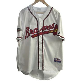 Majestic - majestic マジェスティック アトランタ・ブレーブス ユニフォーム ブライアン・マッキャン McCANN 52 Atlanta Braves 野球 野球選手 トップス メンズ 半袖 中古 W４