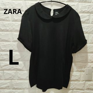 ザラ(ZARA)のZARA  COLLECTION  ザラ  丸襟  異素材 Tシャツ カットソー(Tシャツ(半袖/袖なし))