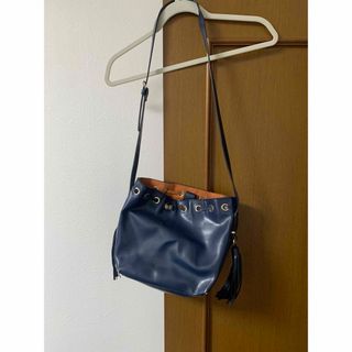 ザラ(ZARA)のレディース　バック　ネイビー　フォーマル　大人カジュアル　ZARA(ショルダーバッグ)