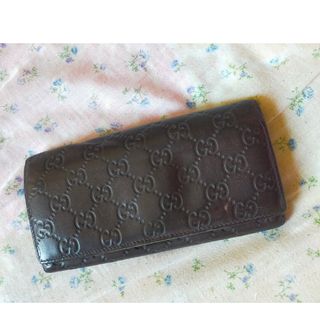 Gucci - グッチ　GUCCI　財布　折り財布　ブラウン　長財布　ＧＧ　柄　シマ