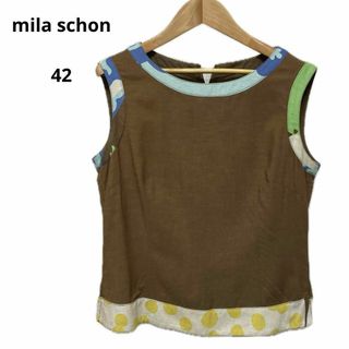 ミラショーン(mila schon)のmila schon ミラ ショーン ベスト 42 おしゃれ 麻(ベスト/ジレ)