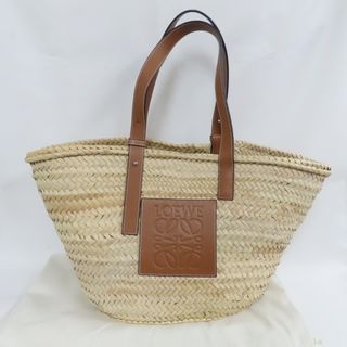 ロエベ(LOEWE)のロエベ トートバッグ バスケットバッグ ベージュ×茶系 Ts779761 中古(トートバッグ)