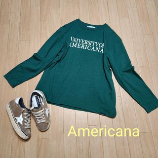 アメリカーナ(AMERICANA)のAmericana 　アメリカーナ　フットボール　Tシャツ(Tシャツ(長袖/七分))