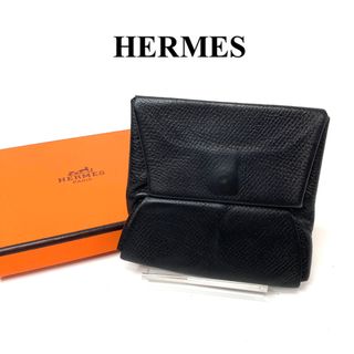 Hermes - エルメス　HERMES  バスティア　レザー　コインケース　ブラック　黒