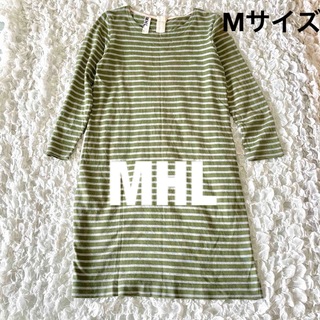 MHL. - MHL エムエイチエル ボーダー長袖ワンピース 2 Mサイズ 