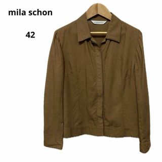 ミラショーン(mila schon)の訳あり mila schon ミラ ショーン シャツ 長袖 42 おしゃれ 麻(シャツ/ブラウス(長袖/七分))