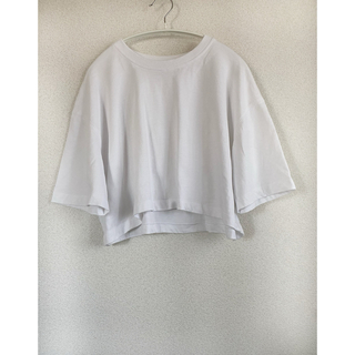 ザラ(ZARA)のZARA 短丈　オーバーサイズTシャツ　ホワイト(Tシャツ(半袖/袖なし))