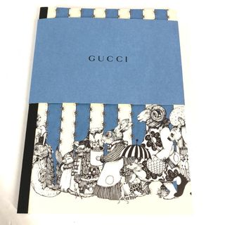 グッチ(Gucci)のグッチ GUCCI アニマル ヒグチユウコ コラボ メモ帳 ロゴ ステーショナリー ノートブック 紙 ブルー 未使用(ノート/メモ帳/ふせん)