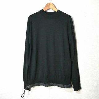 サカイ(sacai)の美品 sacai 薄手 ドローコード 長袖 ニット セーター プルオーバー(ニット/セーター)