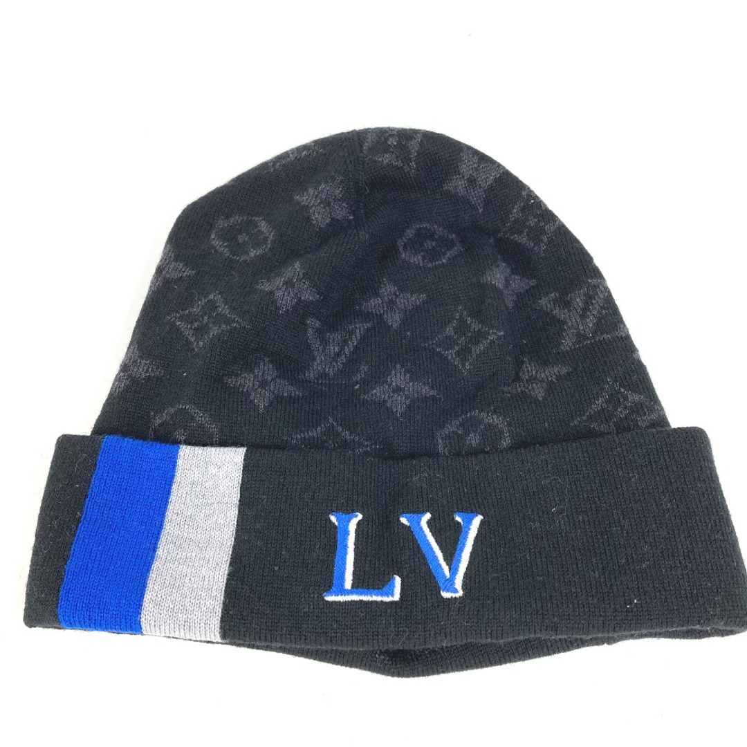 LOUIS VUITTON(ルイヴィトン)のルイヴィトン LOUIS VUITTON ボネ・LV バーシティ  M77954 ビーニー 帽子 ニット帽 ニットキャップ ニット帽 ウール ブラック 美品 メンズの帽子(ニット帽/ビーニー)の商品写真