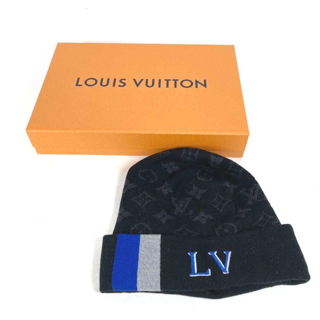 LOUIS VUITTON(ルイヴィトン)のルイヴィトン LOUIS VUITTON ボネ・LV バーシティ  M77954 ビーニー 帽子 ニット帽 ニットキャップ ニット帽 ウール ブラック 美品 メンズの帽子(ニット帽/ビーニー)の商品写真