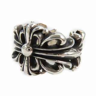 クロムハーツ(Chrome Hearts)の極美品●CHROME HEARTS クロムハーツ ダブルフローラルクロスリング SV925 アクセサリー リング・指輪 シルバー 14号相当 重量16.2g メンズ(リング(指輪))