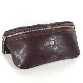 グッチ(Gucci)のグッチ GUCCI GGインプリメ 233269 カバン ショルダーバッグ クロス ベルトバッグ ボディバッグ PVC/レザー パープル系(ボディーバッグ)