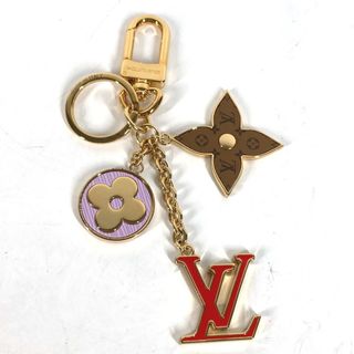 ルイヴィトン(LOUIS VUITTON)のルイヴィトン LOUIS VUITTON ポルトクレ スプリングストリート M00556 モノグラム キーホルダー キーリング チャーム モノグラムキャンバス ゴールド×レッド×ピンク 美品(チャーム)