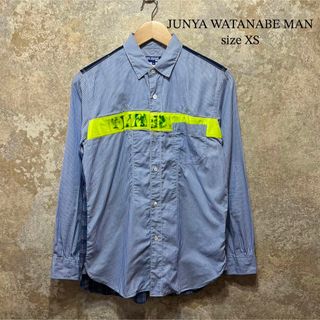 ジュンヤワタナベマン(JUNYA WATANABE MAN)のJUNYA WATANABE MAN リフレクターシャツ 異素材ドッキングシャツ(シャツ)