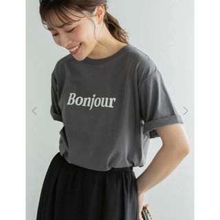 エディットシーン(Edit Sheen)の【インスタグラマーコラボ】ボンジュールロゴTシャツ　Edit Sheen(Tシャツ(半袖/袖なし))