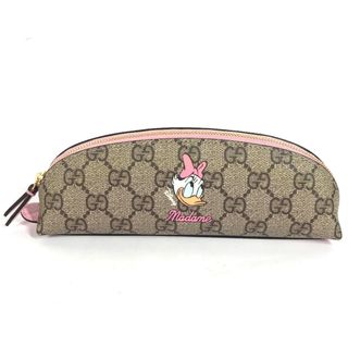 グッチ(Gucci)のグッチ GUCCI GGスプリーム デイジーダック  662129 ディズニー DISNEY 筆箱 ポーチ ステーショナリー ペンケース GGスプリームキャンバス ピンク 未使用(ペンケース/筆箱)