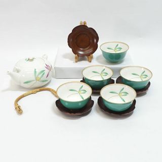 香蘭社 / コウランシャ ◆【和食器】香蘭社/蘭茶器揃(急須 湯呑・茶托5) 茶道具 雑貨 有田焼 ギフト【中古】 [0220482364](その他)